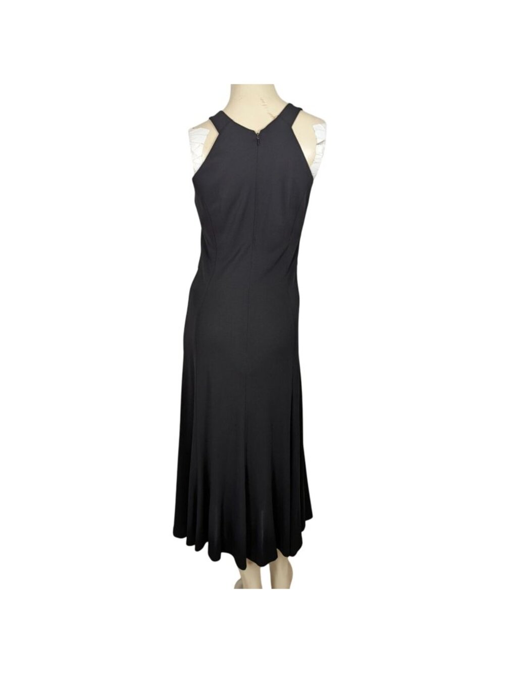LAUREN RALPH LAUREN Cocktail Party Evening Criss Cross Black Midi Dress sz 4 - Picture 16 of 16